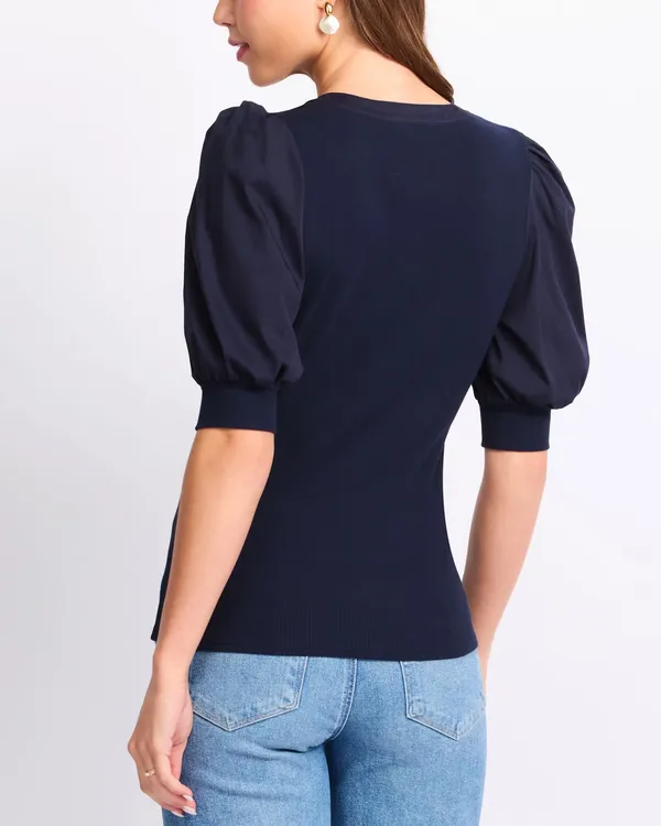 Market & spruce media poplin knit Henley top - Image 2