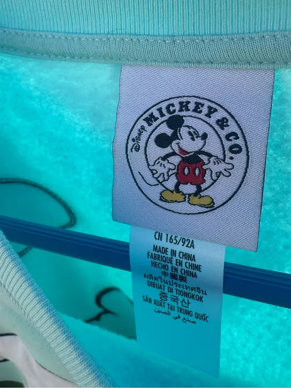 Disney -Mickey Mouse Pastel Graphic Sweatshirt - Garden preowned Size M - Image 4