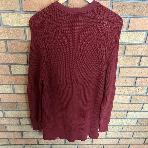 Varley Matteson Knit Sweater Russett Brown Anthropologie Long Tunic Knit XS - Image 5