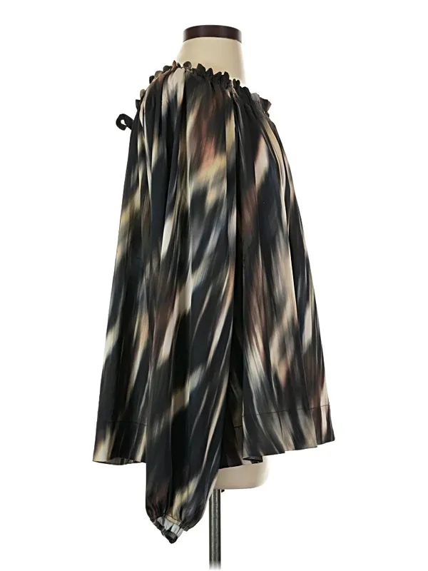 NWOT S H&M Multi-Color Women’s Smocked Neck Long Sleeve Blouse Business Casual - Image 5