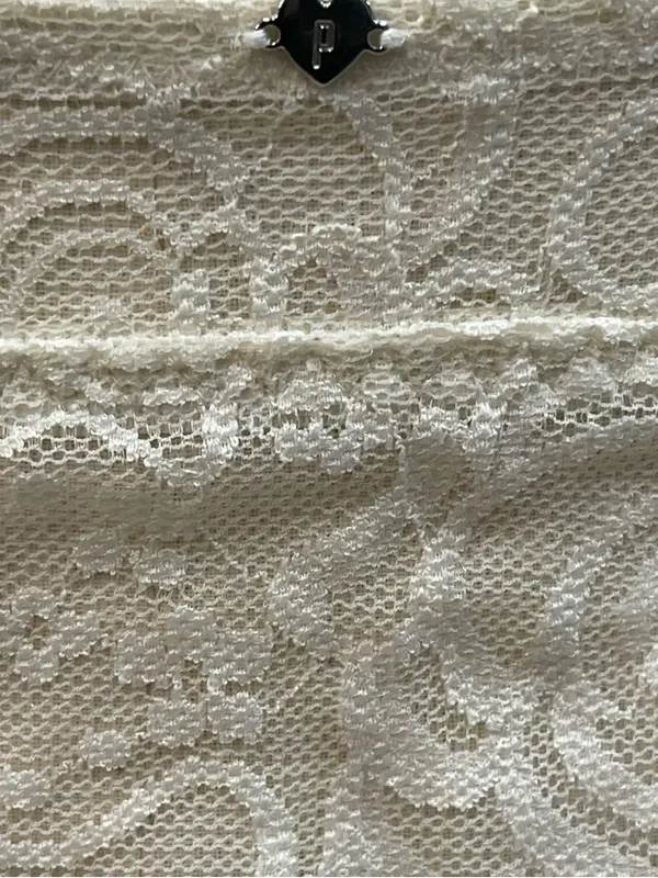 Cami Camisole Fairy Core Coquette PINK Victoria's Secret Lace Bralette Ivory L - Image 4