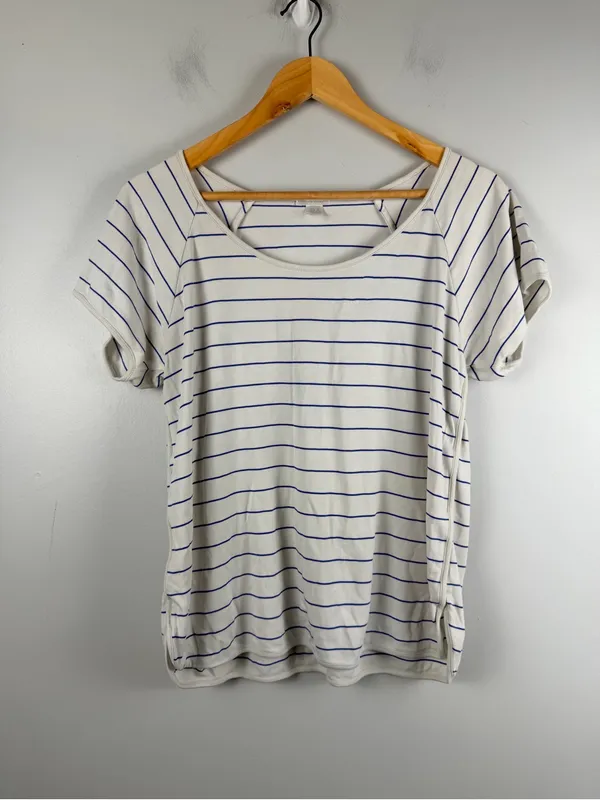 Lake Pima Short sleeve shirt in Cobalt stripe size medium - Image 2