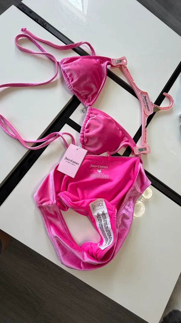 ✨ juicy couture pink velvet bikini set size l nwt 💖 - Image 12