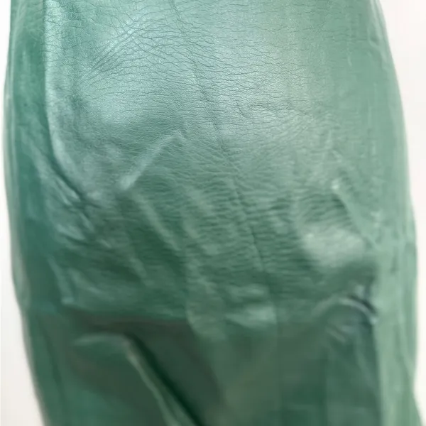 Harper Heritage Elegant Green Leather Mini Skirt - Image 3