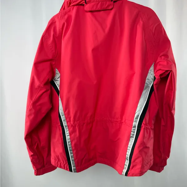 Marker Zip Up Hidden Hood Snowboarding Jacket‎ in Bright Red Size 8 - Image 6