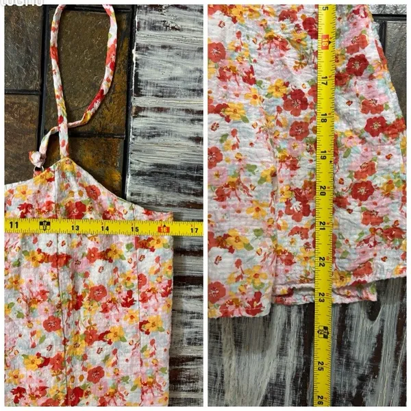 Lulus Babydoll Y2K Mini Dress Roses Floral Hippie Boho Cottage Sundress Medium - Image 3