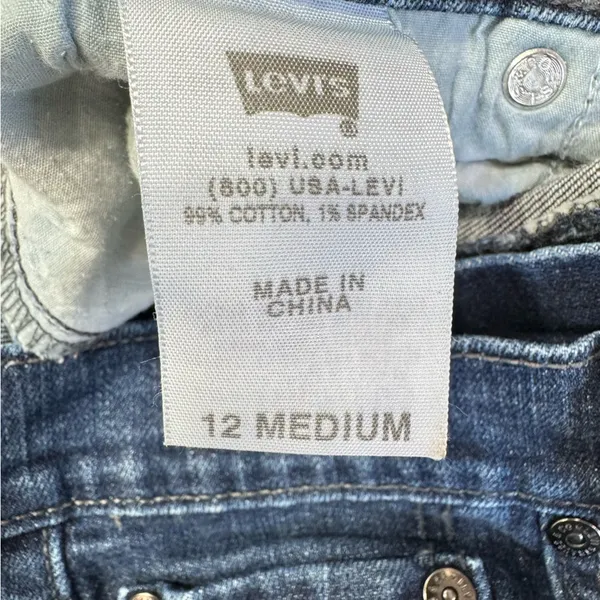 Levi’s 515 Bootcut Studded Pocket Jeans Medium Wash Denim Size 12 Medium - Image 6