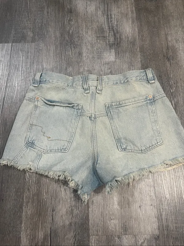 FREE PEOPLE NWOT We The Free Now Or Never Denim Shorts / Well Worn - Image 9