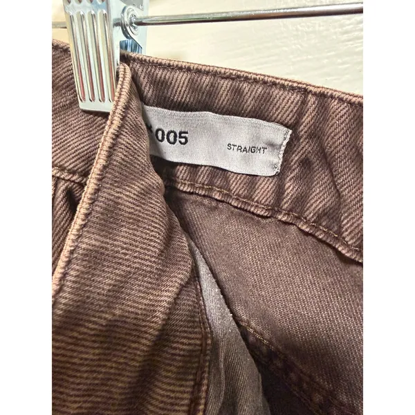 Collusion x005 Womens Brown‎ Straight Leg High Rise Button Fly Jeans Size 30 - Image 8