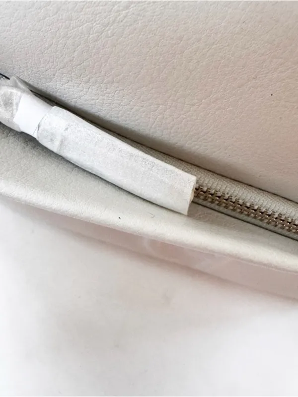 NWT Cole Haan Leather Grand Ambition Small Duffle Shoulder Bag Silver Birch - Image 7