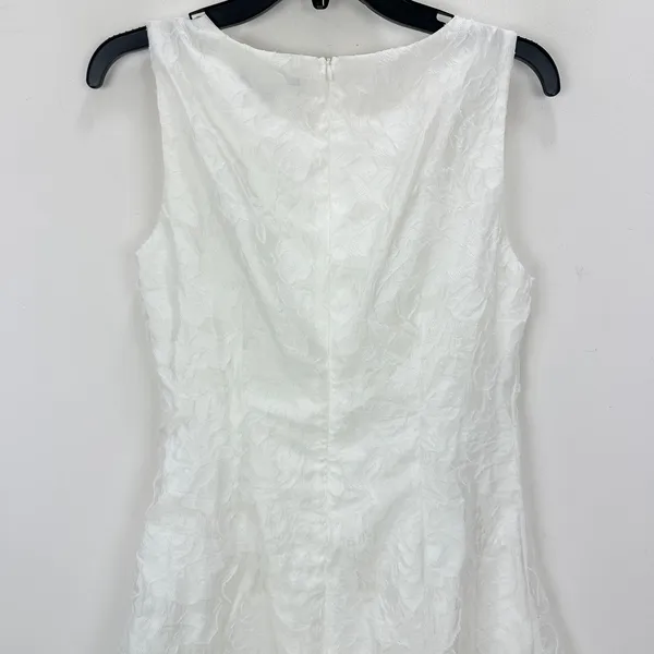 Lulus Exquisite Moments White Floral Jacquard Sleeveless Mini Dress Small NWT - Image 11