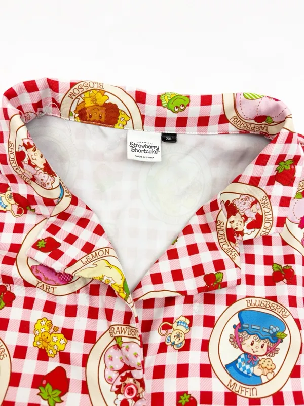 Strawberry Shortcake Countryside Plaid Gingham Check Short Pajama Set Two Piece - Image 11