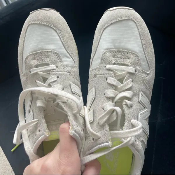 Nwot New Balance 696 Classic Yellow Grey Suede Sneakers Us Women 8.5 - Image 7
