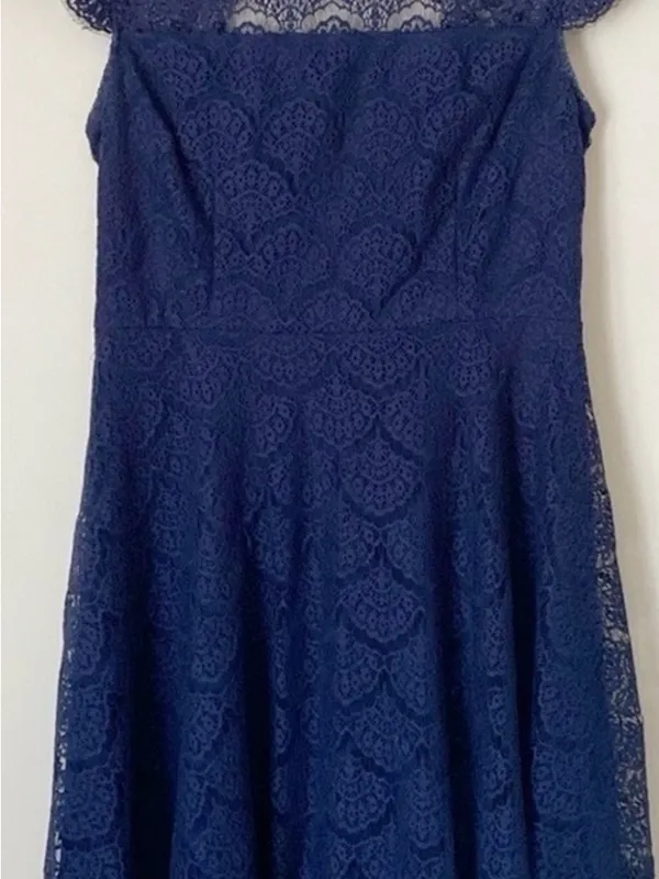 Navy Blue Lace Dress Women’s Size‎ 10 ~ Formal Party Dress ~ Wedding Guest - Image 5