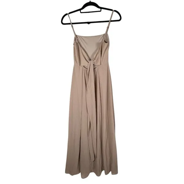 Show Me Your Mumu Tan‎ Lauren Tie Maxi Dress Women's Size Small Wedding Formal - Image 3