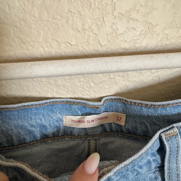 Levi's 70s high slim straight light jeans size‎ 32 light wash - Image 10