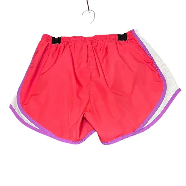 Nike Womens Size Medium Dri-FIT Running Shorts Pink‎ White Purple Athletic Gym - Image 3