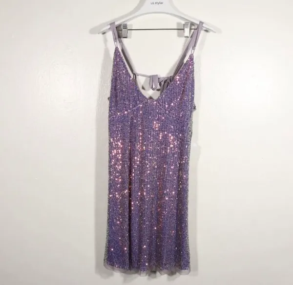 Free People Gold Rush Mini Dress - Image 3