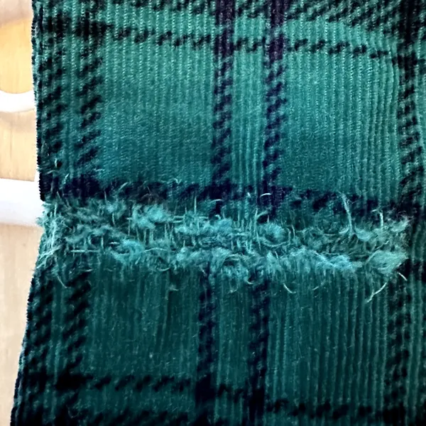 All Week Long Corduroy Dress 100% Cotton Wrap Button Up Gingham Plaid Green 8P - Image 4
