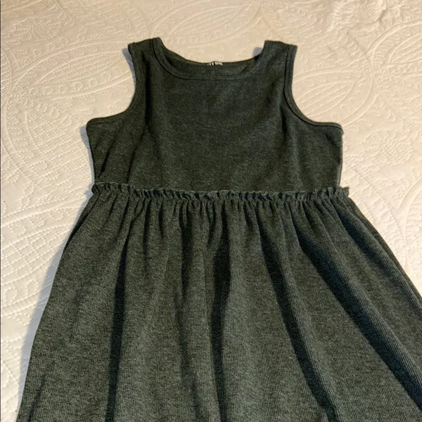 Olive Green Sleeveless Dress Size M - Image 7