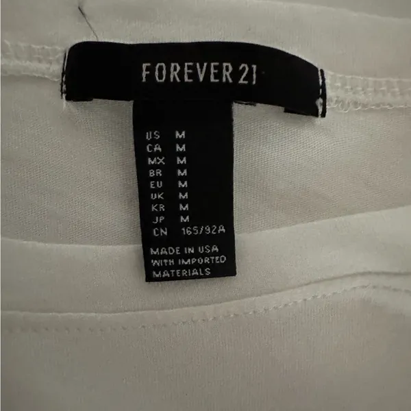 Forever 21 White Wifey Graphic Crop Tank Size Medium - Image 4