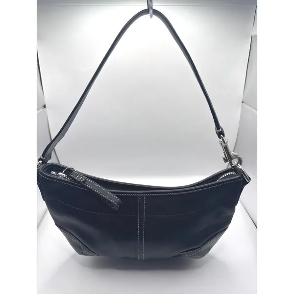 Coach Soho Black‎ Leather Small Hobo Shoulder Bag Purse N0 E043-4283 - Image 10