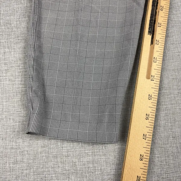 Athleta Pants Womens 2 Gray Plaid Skyline Jogger Woven Elastic Waist Travel - Image 2