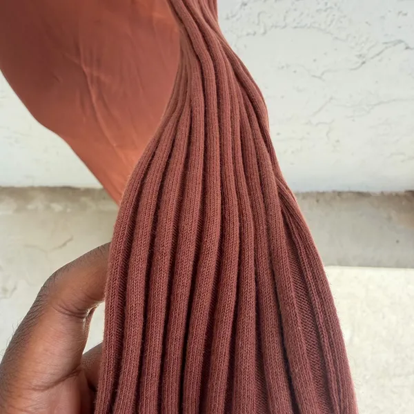 Zara Rust Brown Sleeveless Maxi Dress with Detachable Sleeves - Image 3