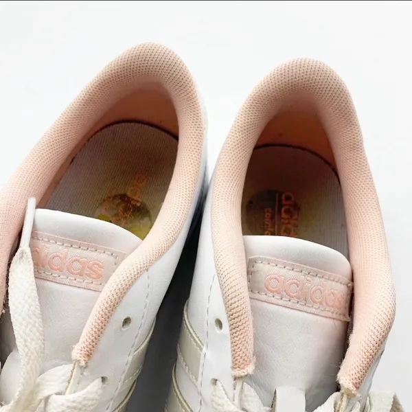 Adidas Size‎ 5 Neo Baseline White Rose Gold Three Stripe Sneaker - Image 6
