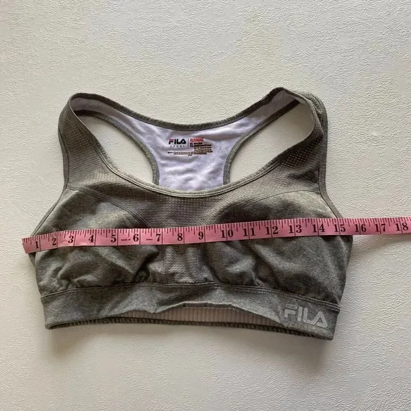 FILA Sport Running Sports Bra XL Gray Racerback Medium Support Athletic - Image 4