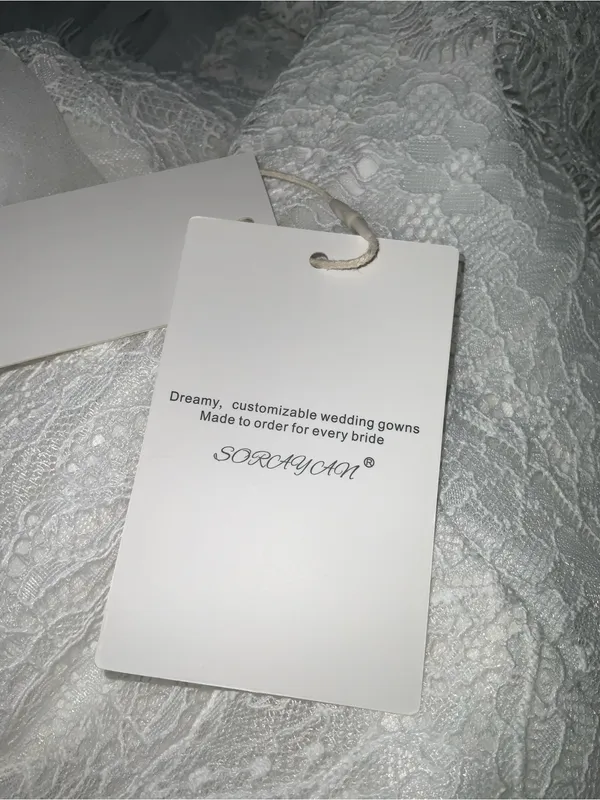 Sorayan Romantic White Lace Off-Shoulder Bridal Gown Medium - NWT - Image 12