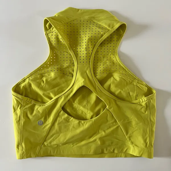 Lululemon Unleash Strength Bra Medium Support Yellow Serpentine Sports Bra - Image 4