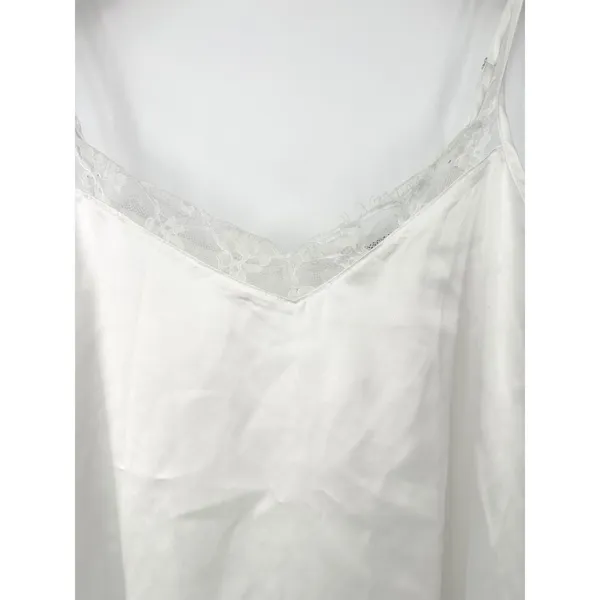 Zeagoo Cami Top Womens M Pink White Lace Trim Satin Lightweight 2‎ Pack Layering - Image 7