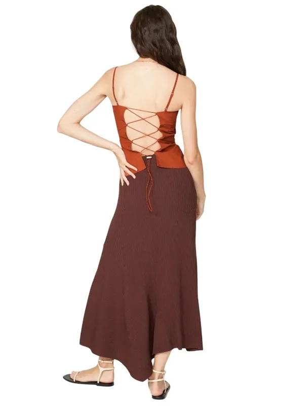DRAE Shirred Backless Camisole in Small Womens Sleeveless Tank Top - Image 2