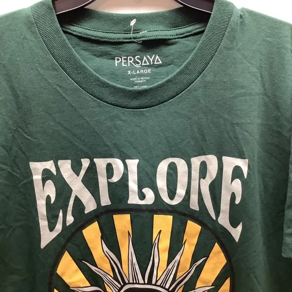 Persaya Size Xtra Large Forest Green Explore The Outdoors T-Shirt - Image 3