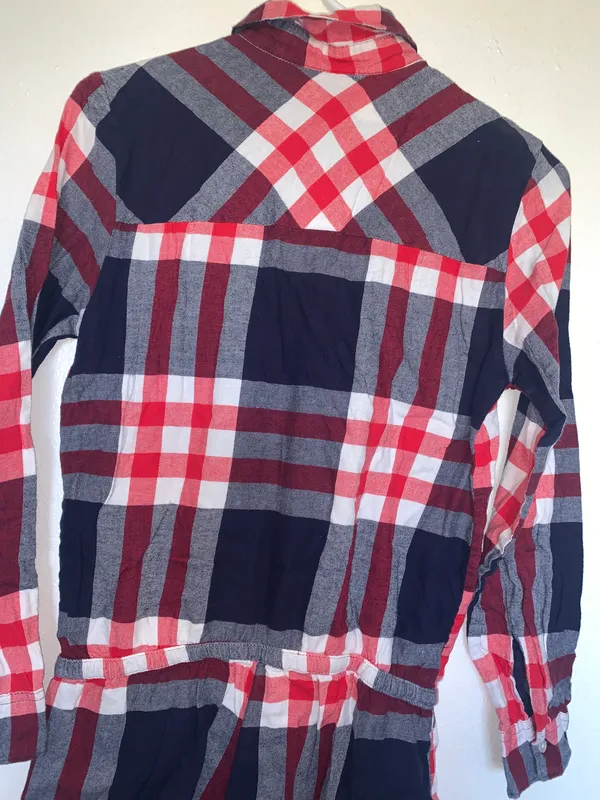 Aerie Long Sleeve Flannel Romper - Image 5