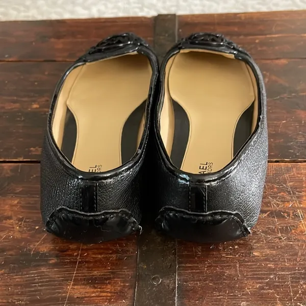 Michael Kors Black Leather Ballet Flats Size 7.5 - Image 4