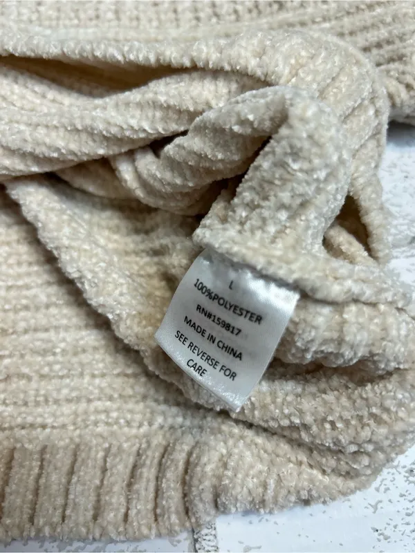Altar’d State Cozy Cream Textured Knit Women's Sweater size Large - Image 8