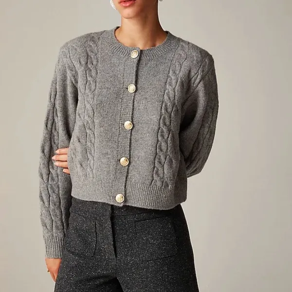 NWT J Crew Cable-knit cardigan sweater - Image 3