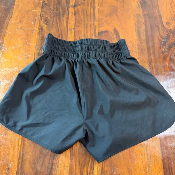 Vans Womens Black Smocked High Rise Athletic Dolphin Shorts XS VN000K4QBLK - Image 2