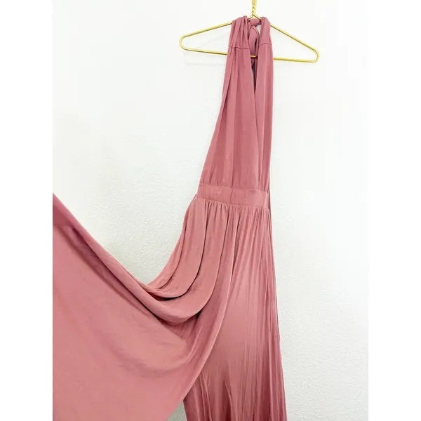 Free People Beach Dani Convertible Jumpsuit Size Medium Pink Maeve Wide Leg Boho - Image 12