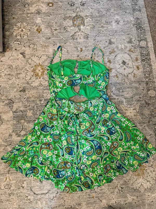 Sky to Moon Dress Green Mini - Image 5
