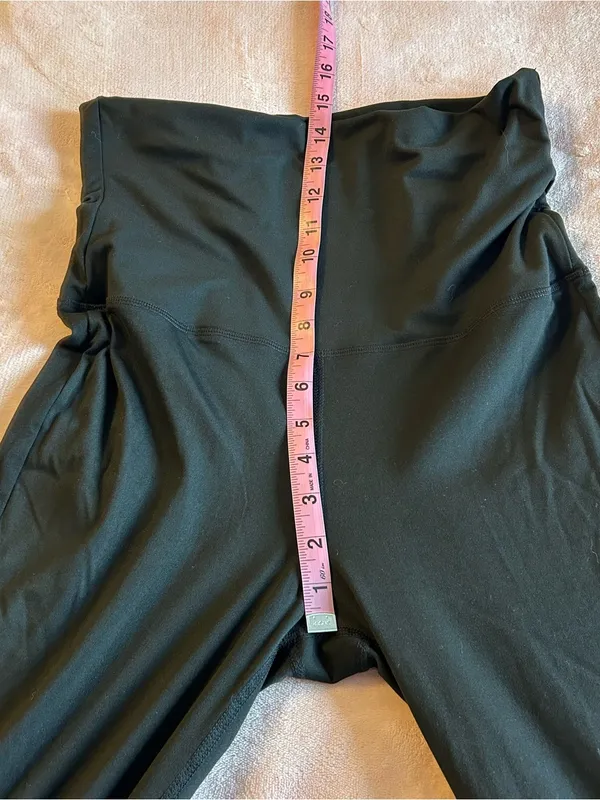 Embrace Your Love black fold over flared yoga pants size M athletic athleisure - Image 7