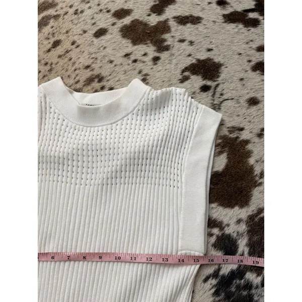 Varley Cheston Relaxed Knit Dress Midi In White Size Small - Image 8