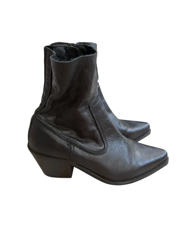 CHIO Womens Black Leather Ankle Boots Size 36 / 6 - Image 3