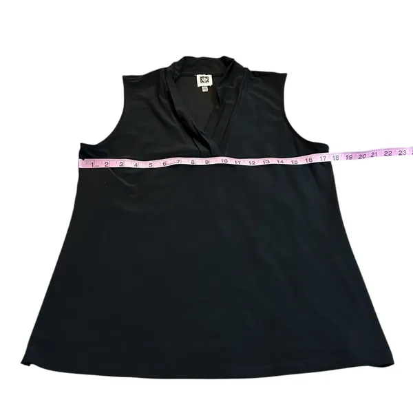 3/$15 ANNE KLEIN dressy black tank top - Image 3
