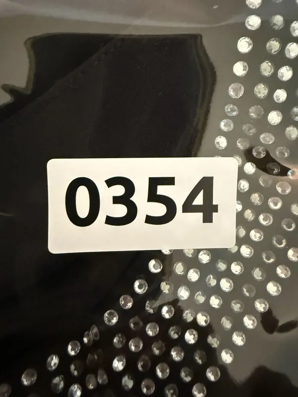 Calvin Klein‎ Black Long Sleeve Dress with Rhinestone Collar and Keyhole Detail - Image 8