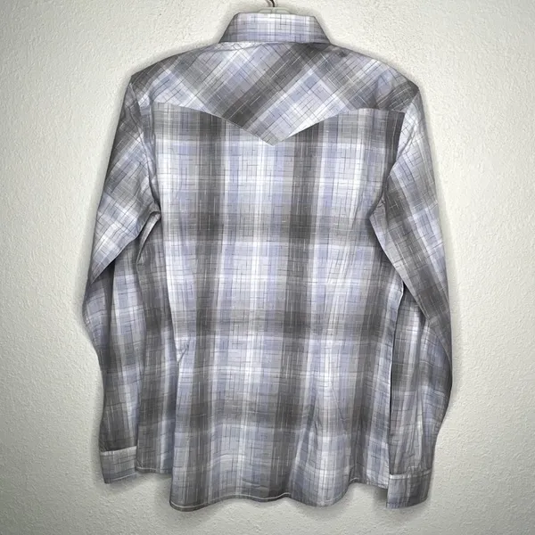 Panhandle Rough Stock Western Shirt‎ nwt Gray - Image 6