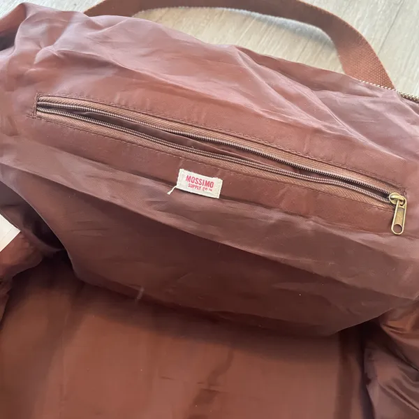 Mossimo Burgundy/Cream Stripe Duffle Bag - Image 9