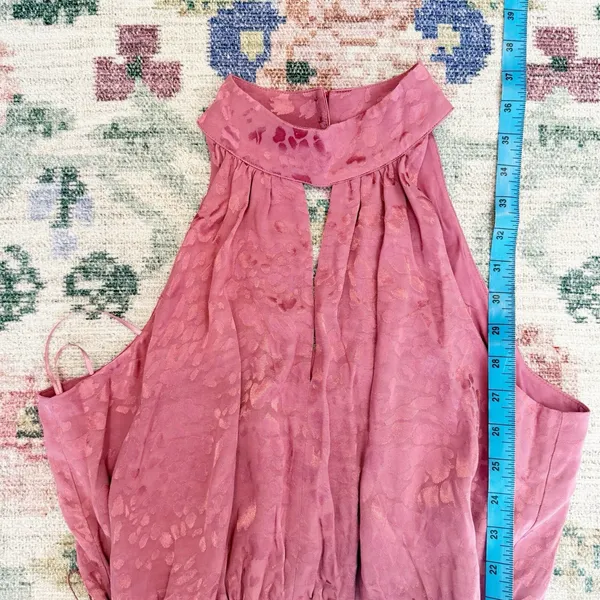 Anthropologie Burnout‎ Halter Mini Dress Size Medium Romantic Coquette Fairy - Image 6